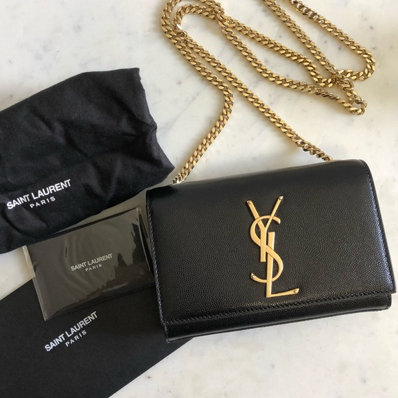 Yves Saint Laurent Handbags - YSL BO MONOGRAM LEATHER CHAIN SHOULDER BAG